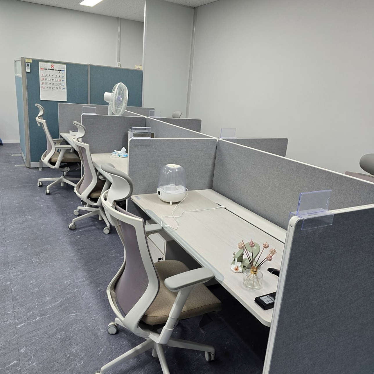 [퍼시스풀세트] 책상+의자+파티션 7인 풀세트